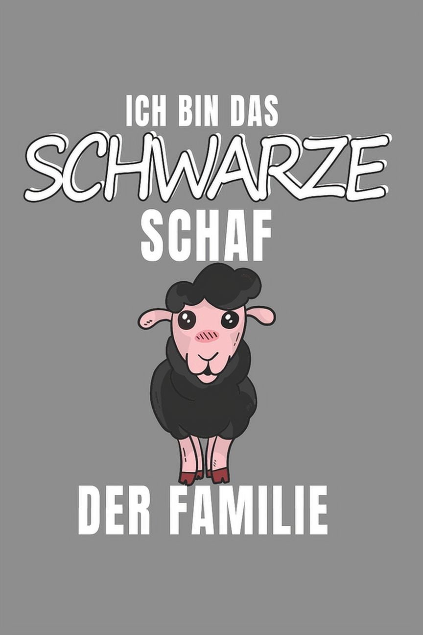 Notizbuch A5 (6X9zoll) Kariert 120 Seiten Ich Bin Das Schwarze Schaf