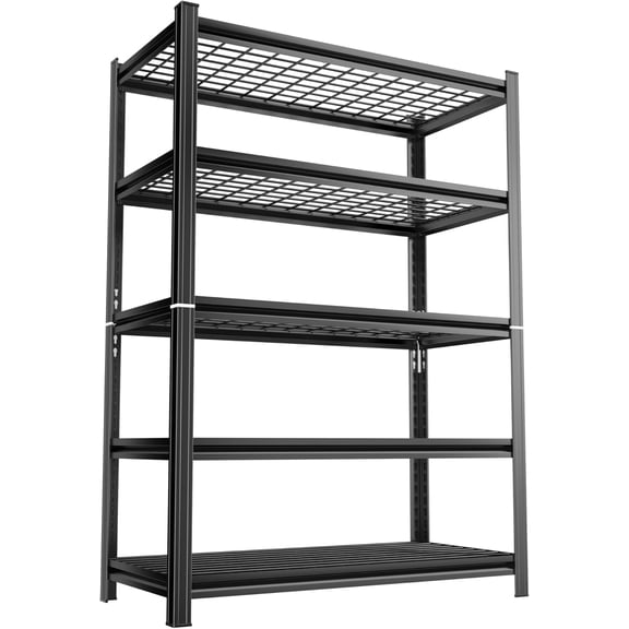 Notmise Garage Shelving Unit - Heavy Duty Shelves 2500 lbs Capacity, Adjustable 5-Tier 72" H Storage Shelves, Metal Shelf, for Garage, Pantry, and Warehouse