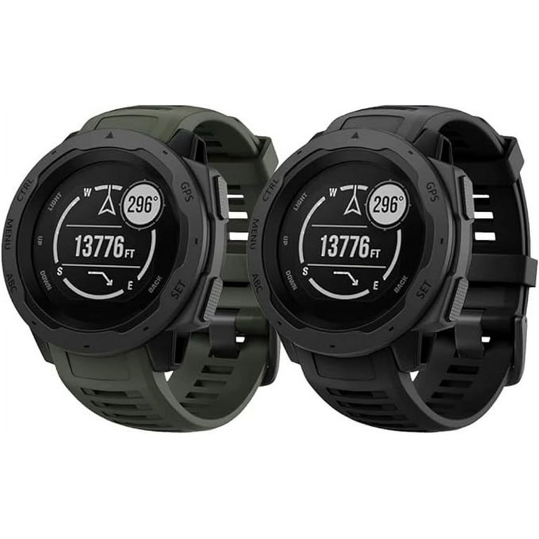 NotoCity for Garmin Instinct Band Soft Silicone Replacement Watch Strap Compatible with Garmin Instinct Solar Tactical army green black Walmart
