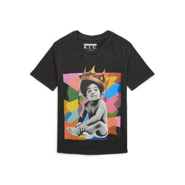 Notorious BIG Boys Kaleidoscope Graphic Tee with Short Sleeves, Sizes 4-18