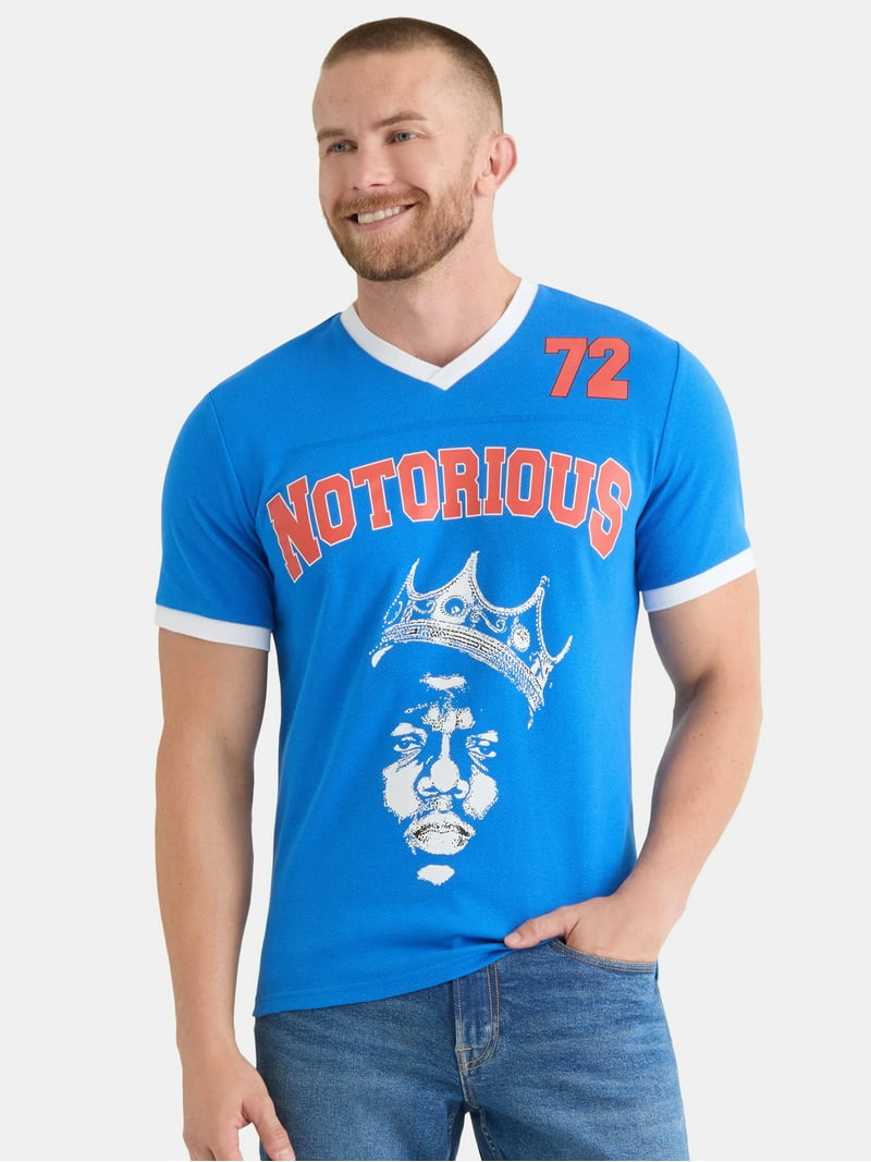 Notorious B.I.G. Men's and Big Men's Biggie Graphic Mesh