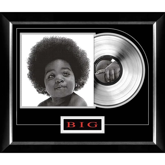 Notorious BIG Ready To Die Music Cover Framed with Silver Vinyl