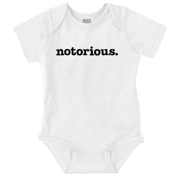 Notorious Cool 1990s Throwback Romper Boys or Girls Infant Baby Brisco Brands 24M