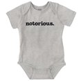 thumbnail image 1 of Notorious Cool 1990s Throwback Romper Boys or Girls Infant Baby Brisco Brands NB, 1 of 6