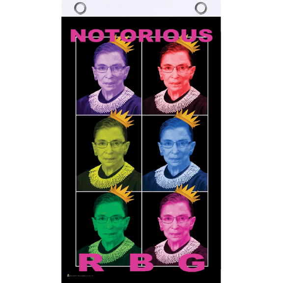 Notorious RBG  (Ruth Bader Ginsberg) Popart Fly Flag