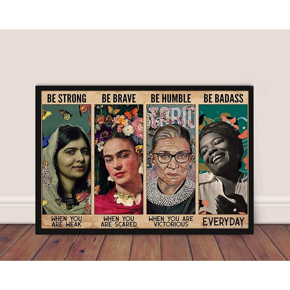 Notorious Rbg Be Strong When You Are Weak Poster Women'S Rights Ruth Bader Ginsburg Poster Home Living Decor Poster 24 x 36 Inch Poster