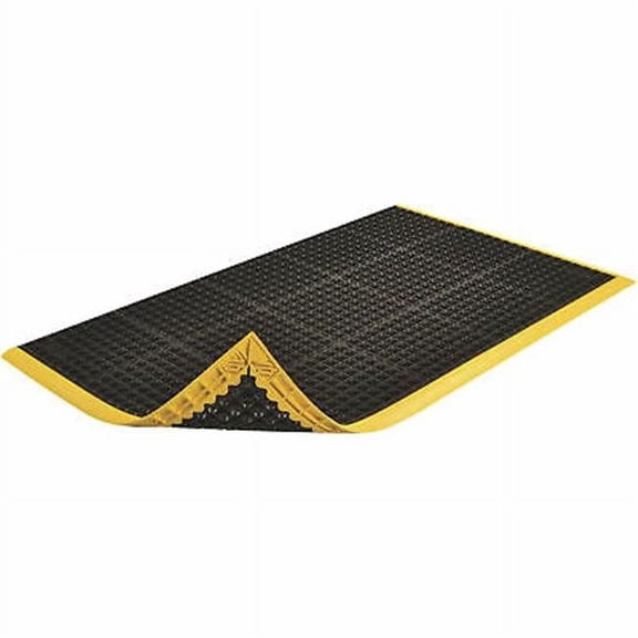 Antifatigue Mat, Rubber, Open Grid, 28 in W x 40 in L, Black 549S2840YB