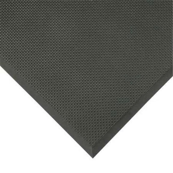 Antifatigue Mat, 3 ft. L x 2 ft. W, 5/8" Thickness, PVC/Nitrile Blend, Square Grid, Black