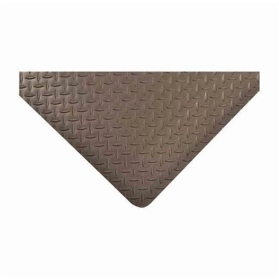 Antifatigue Mat, 4 ft. L x 2 ft. W, 9/16" Thickness, Vinyl, Diamond Plate, Black