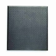 Antifatigue Mat, 2 ft. 7 L x 2 ft. 4 W, 1/2 Thickness, Rubber, Diamond Plate, Black