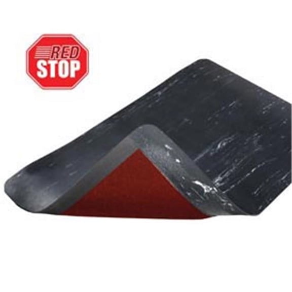 Antifatigue Mat, 3 ft L x 2 ft W, 1/2 in Thickness, Vinyl, Marble, Black/White 470S2436BL