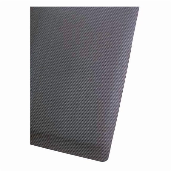 Antifatigue Mat, 3 ft. L x 2 ft. W, 1" Thickness, Vinyl, Corrugated, Black 974S0023BL