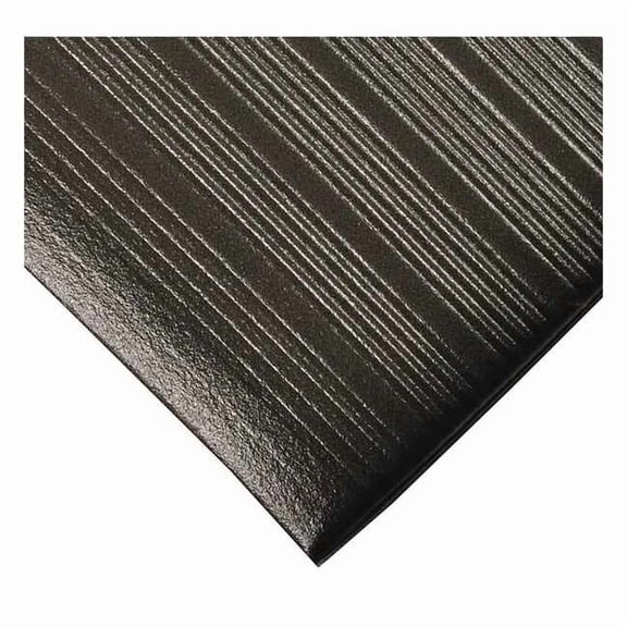 Antifatigue Mat, 6 ft. L x 4 ft. W, 5/8" Thickness, Closed Cell PVC Foam, Corrugated, Black
