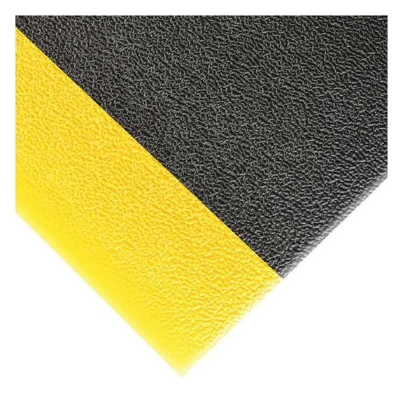 Notrax Antifatigue Mat,Black,YllwBrdr,2ft.x3ft. 415S0023BY