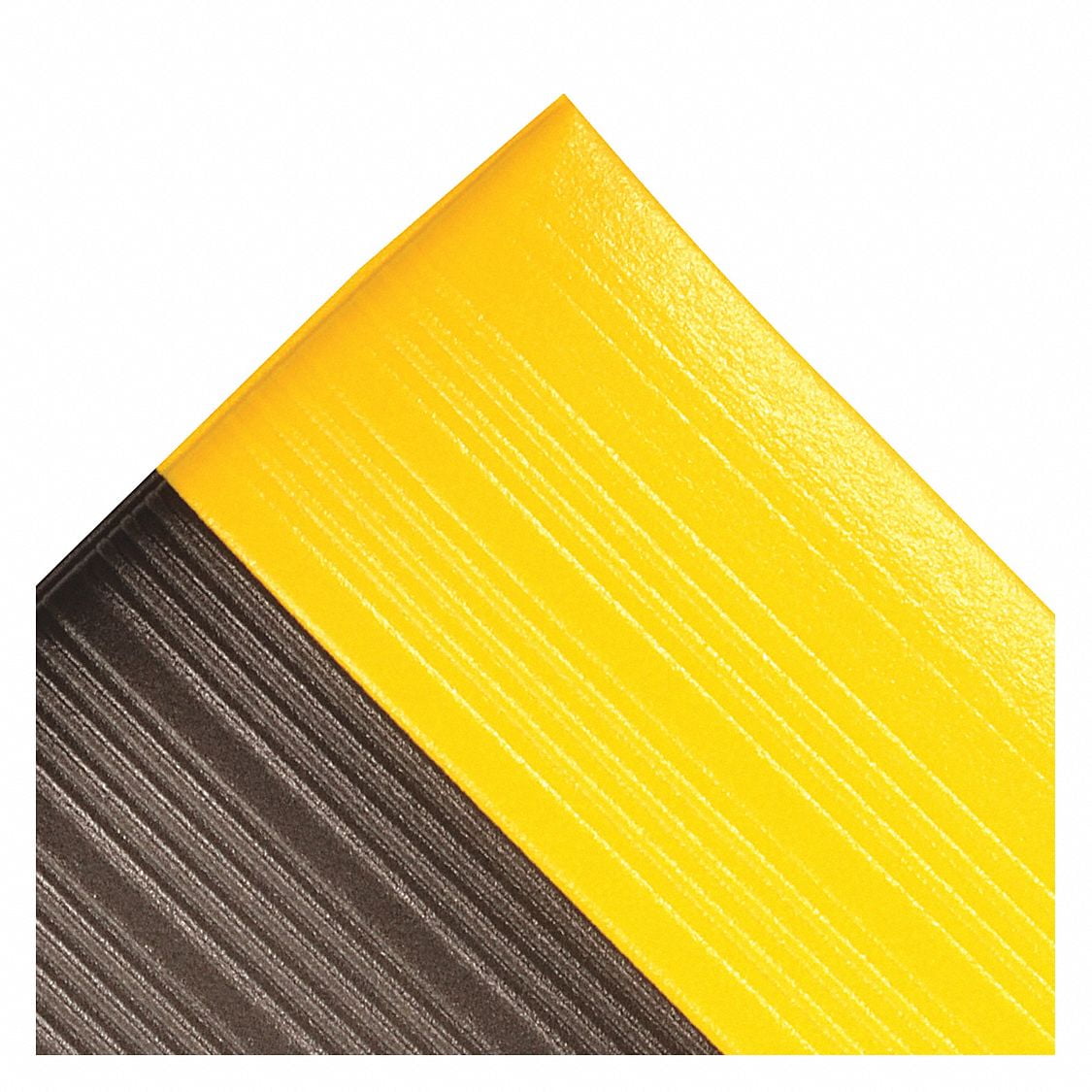 ComfortEdge 4ft Black and Yellow Antifatigue Vinyl Foam Mat