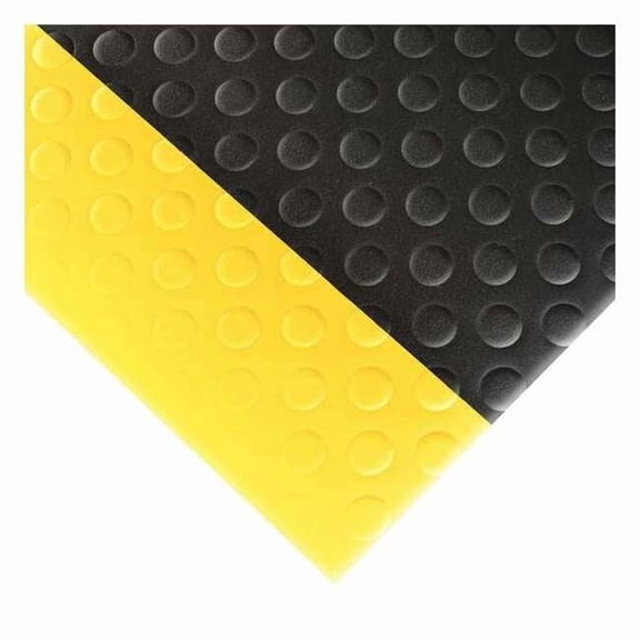 Notrax Antifatigue Runner,Black,YllwBrdr,3x60ft 417R0036BY