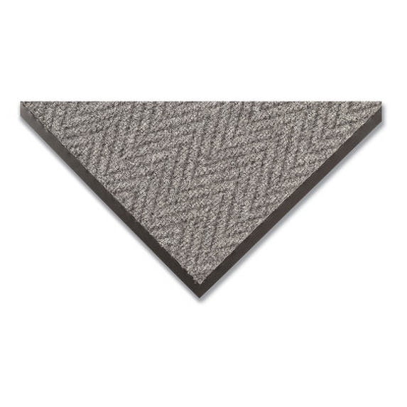 notrax 118 arrow trax entrance mat, for main entranceways and heavy traffic areas, 4' width x 6' length x 3/8" thickness, gray