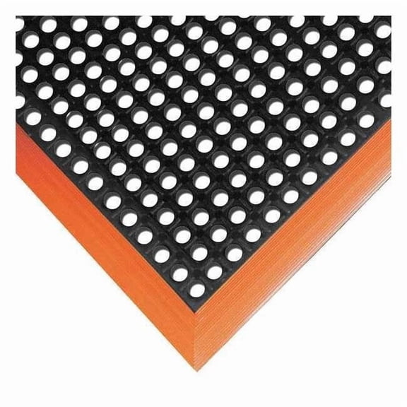 Notrax Drainage Mat,Black wOrngBrdr,2ft2"x3ft4" 549S2640OB