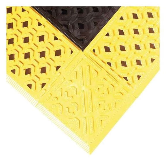 Notrax Drainage Mat,Black wYlwBrdr,2ft. 6"x3ft. 520S3036BY