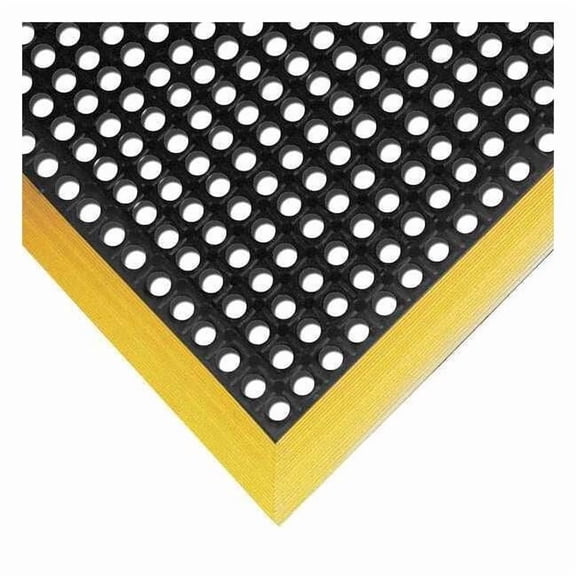 Notrax Drainage Mat,Black wYlwBrdr,2ft2"x3ft4" 549S2640YB