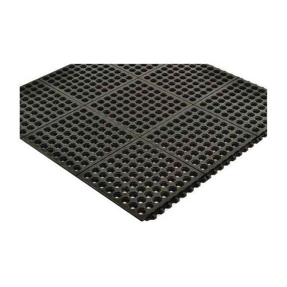 Notrax Interlock Drainage Mat,Black,3 ft.x3 ft. 550S0033BL