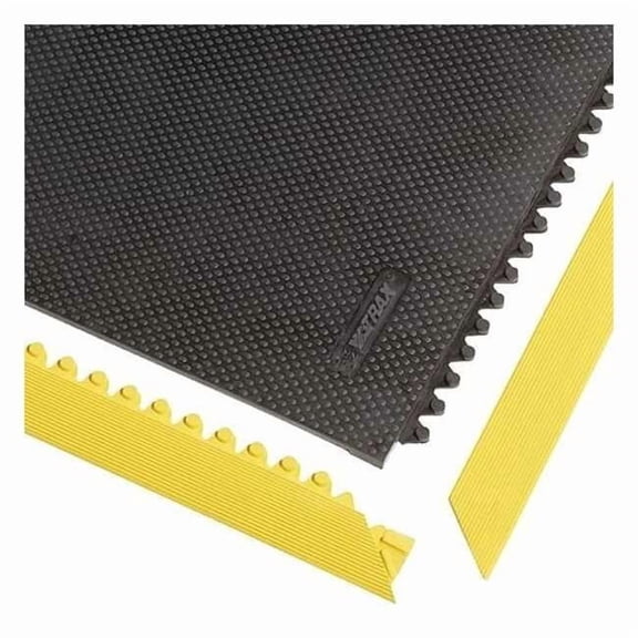 Notrax Male Mat Ramp Border, Rubber, 2 in W x 3 ft L, 1/2 in Thick 041M0003YL