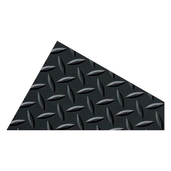 Notrax Black Switchboard Runner, 1/4 in Thick, Vinyl 831C0048BL