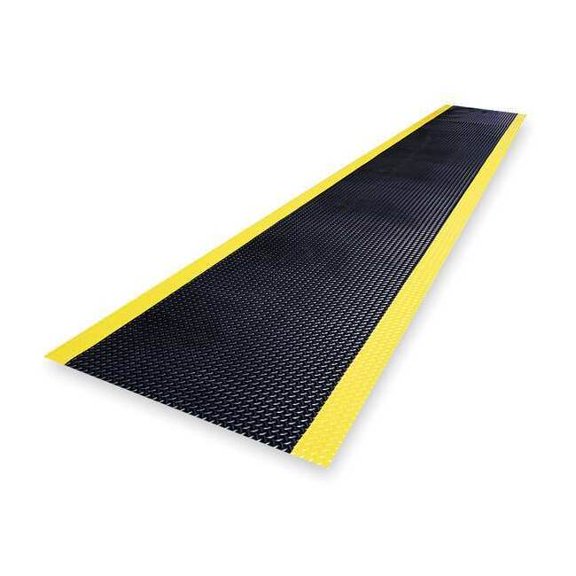 Notrax Black Switchboard Runner, 1/4 in Thick, Vinyl 831R0375BY