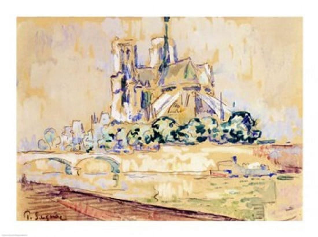 Notre Dame 1885 Canvas Art - Paul Signac (24 x 18)