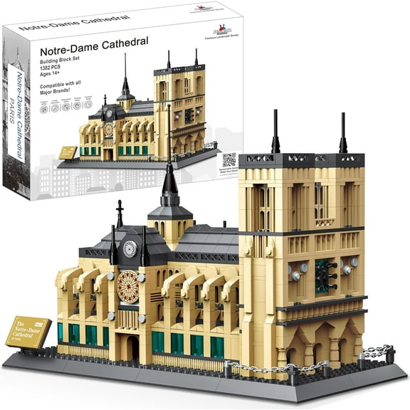 Notre-Dame Cathedral Building Block Set (1382 Pieces)