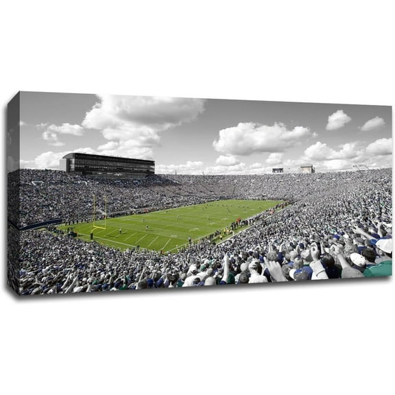 Notre Dame - College Football - 40x22 Gallery Wrapped Canvas Wall Art ToC Football Gallery-Quality Wall Decor for Any Room - Ready to Hang Fighting Irish