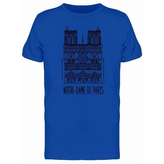 Notre-Dame De Paris Landmark T-Shirt Men -Image by Shutterstock, Male XX-Large