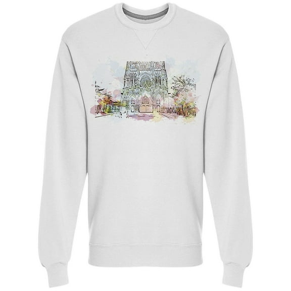 Notre-Dame De Reims Sketch Sweatshirt Men -Image by Shutterstock, Male XX-Large