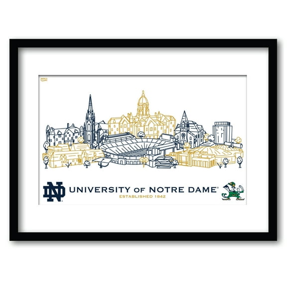 Notre Dame Fighting Irish 11" x 14" Framed Campus Wall Art Collage