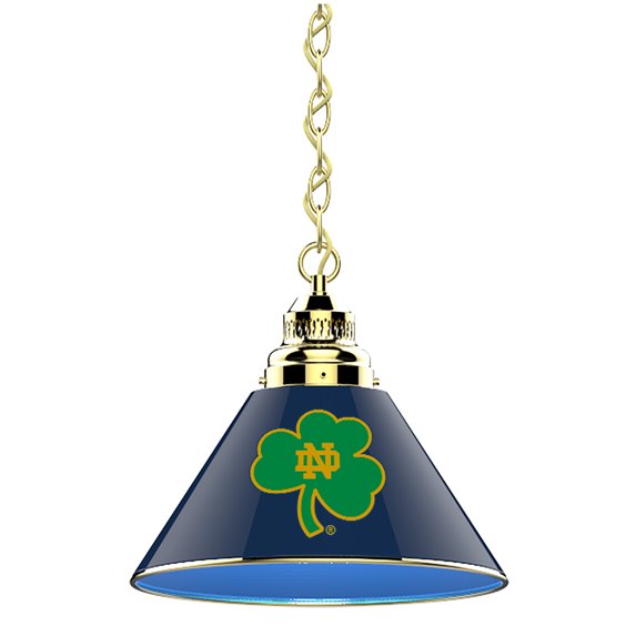 Notre Dame Fighting Irish Primary Gold Chain Single Shade Billiard Light