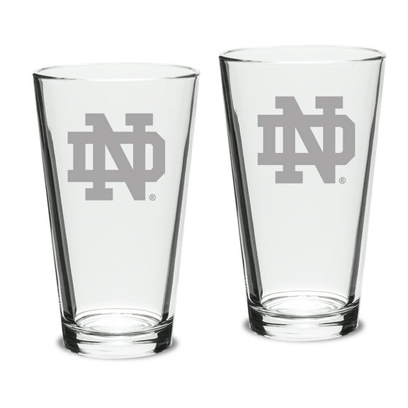 Notre Dame Fighting Irish Set of 2 Logo Pub Mixing Glasses