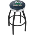 thumbnail image 1 of Notre Dame Fighting Irish 30" Black Wrinkle Swivel Bar Stool with Chrome Ribbed Ring, 1 of 2