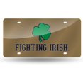 thumbnail image 1 of Notre Dame NCAA Irish Logo Mirror Look LASER License Plate, 1 of 4
