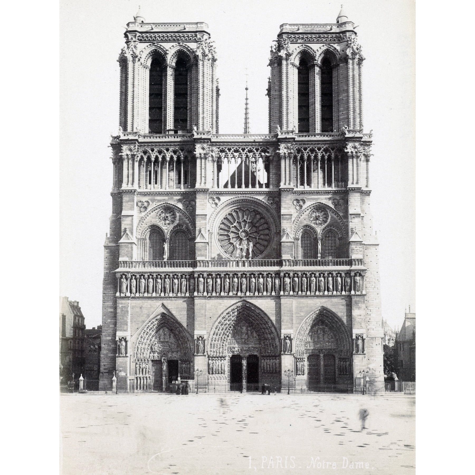 Notre Dame Paris France Vintage Photograph Extra Large XL Wall Art ...