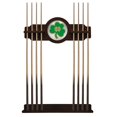 thumbnail image 1 of English Tudor Notre Dame Fighting Irish Shamrock Eight Stick Pool Cue Rack, 1 of 3