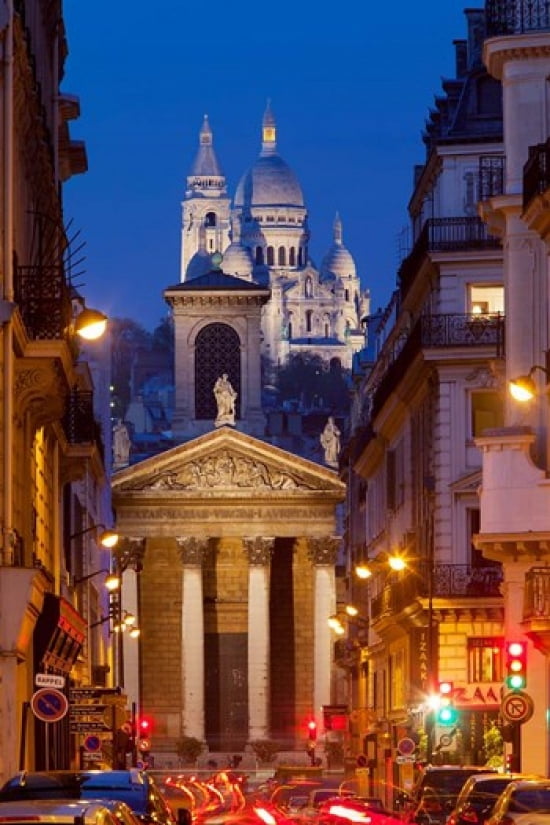 Notre Dame de Lorette and Basilique Canvas Art - Brian Jannsen DanitaDelimont (19 x 28)