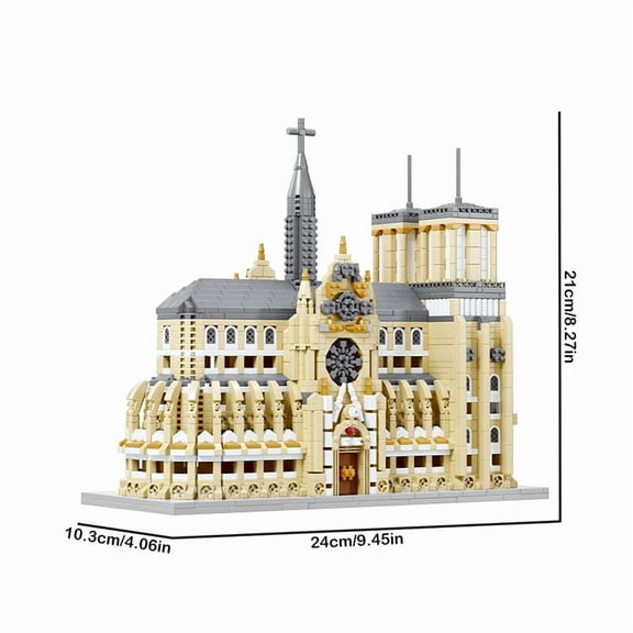 Notre-Dame de Paris Cologne Cathedral Building Blocks Set Architectural Model Kit 2908pcs Bricks Kids Adult Toys Enthusiast Gift