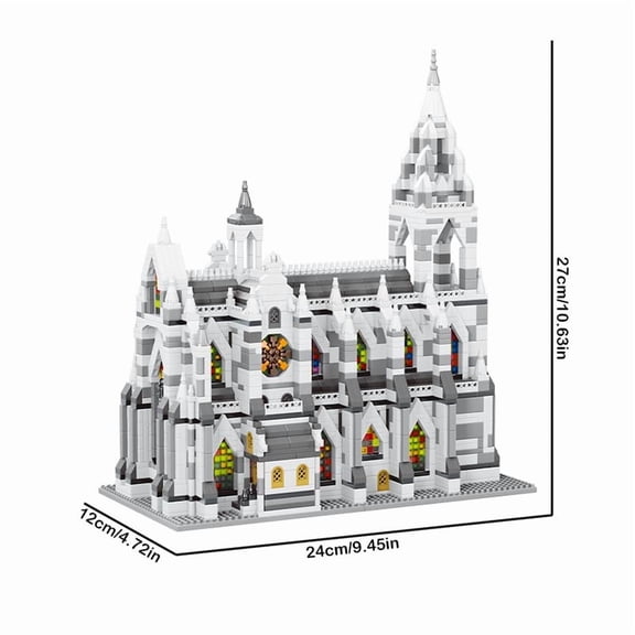Notre-Dame de Paris Cologne Cathedral Building Blocks Set Architectural Model Kit 2908pcs Bricks Kids Adult Toys Enthusiast Gift
