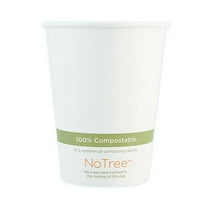 Notree Paper Hot Cups, 12 Oz, Natural, 1,000/carton | Bundle of 5 Cartons