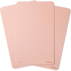 Notsu Dotted Colored Note Cards 3x5 inch, 40 ct | Orange Bullet Dot Grid Vertical Color Index Cards with Rounded Corners, Premium Thick Paper 350 gsm