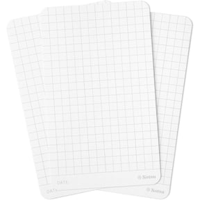 Notsu Graph Grid Index Cards 3x5 inch, 40 ct | Thick Graphing Note Cards w/Rounded Corners | Premium Heavy Duty Paper 350 gsm
