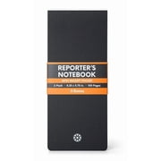 Notsu Reporters Notebooks 2-Pack | Black Pocket Spiral Reporter Notepads for Journalist, Police, Detective, Field Note Taking | 100 Pages of 120 gsm Thick Paper, 3.75" x 8.25"