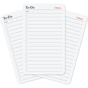 Notsu To Do List Grid Index Cards 3x5 | 50 Task Planner Foldable Vertical Notecards with Rounded Corners