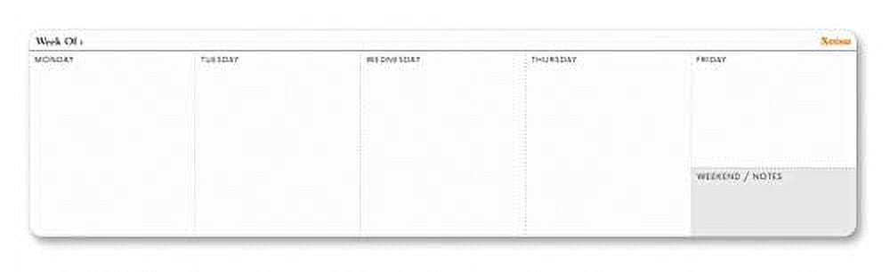 Notsu Weekly Planner Mini Notepad (50 Sheets) | Fits Under Keyboard | Small Aesthetic Undated Calendar