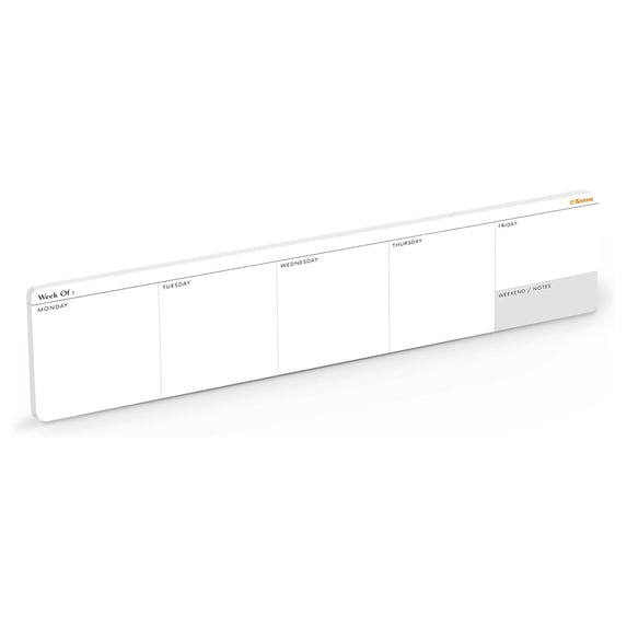 Notsu Weekly Planner Mini Notepad (50 Sheets) | Fits Under Keyboard | Small Aesthetic Undated Calendar